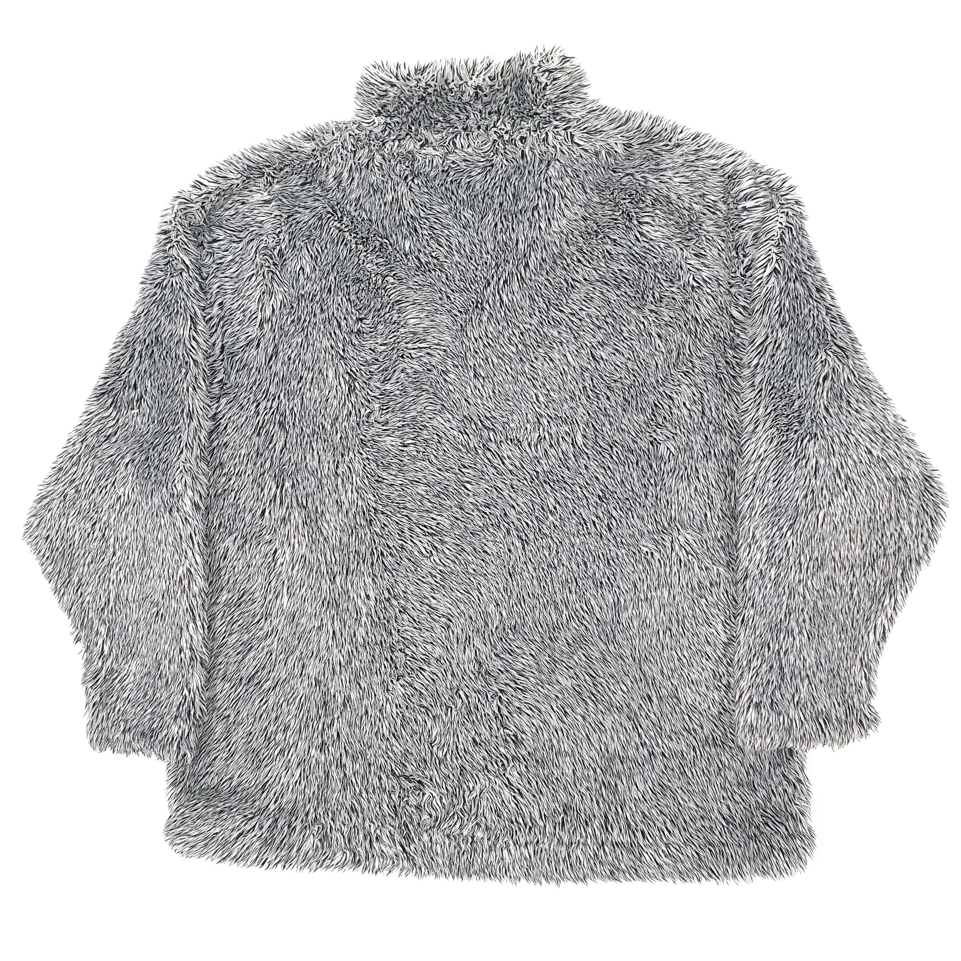 Mens Grey Headworx Vintage Fluffy Quarter Zip Jumper