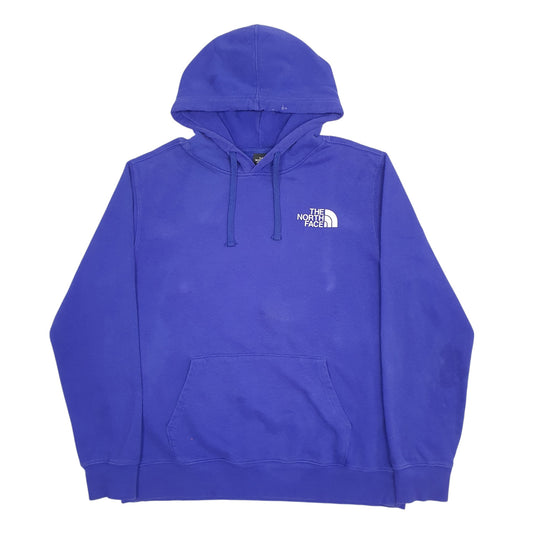 Mens Blue The North Face Spellout Hoodie Jumper