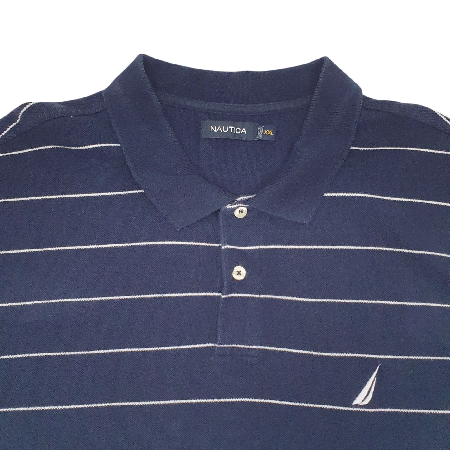 Mens Navy Nautica  Short Sleeve Polo Shirt