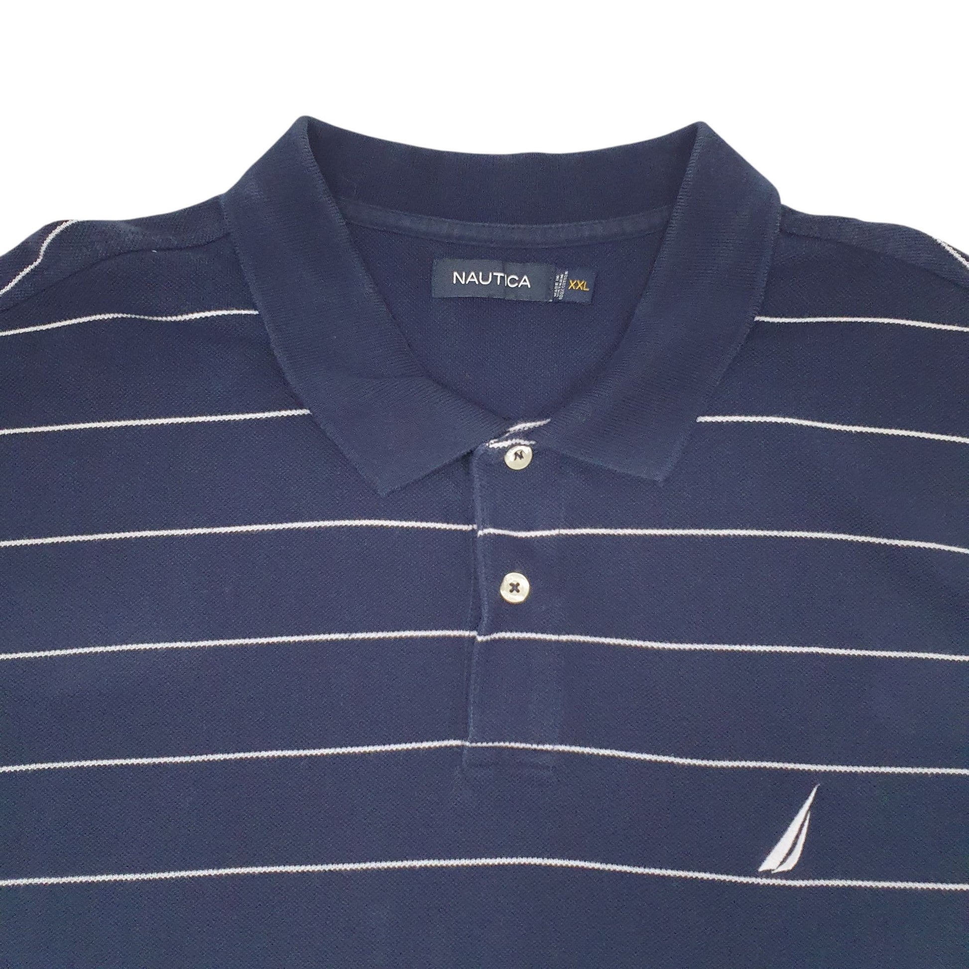 Mens Navy Nautica  Short Sleeve Polo Shirt