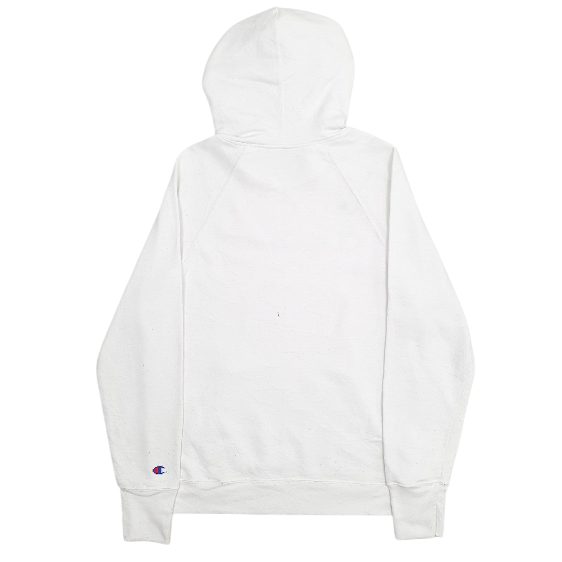 Mens White Champion Spellout Hoodie Jumper