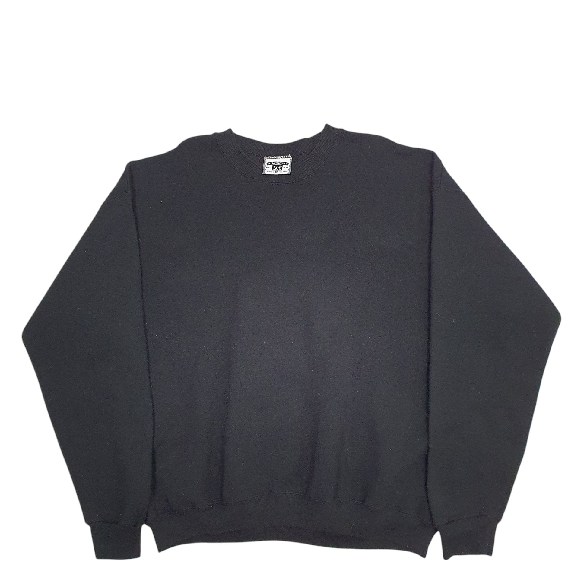 Mens Black Lee  Crewneck Jumper