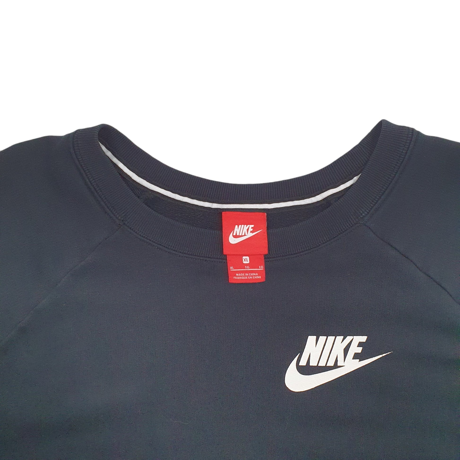 Mens Black Nike Swoosh Crewneck Jumper