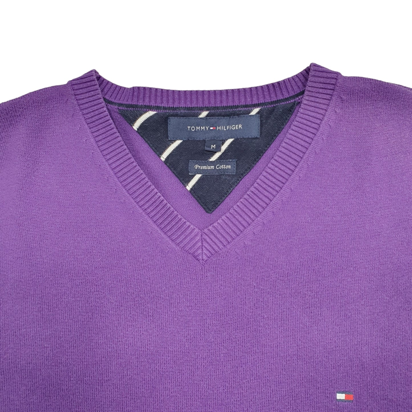 Mens Purple Tommy Hilfiger Knit Crewneck Jumper