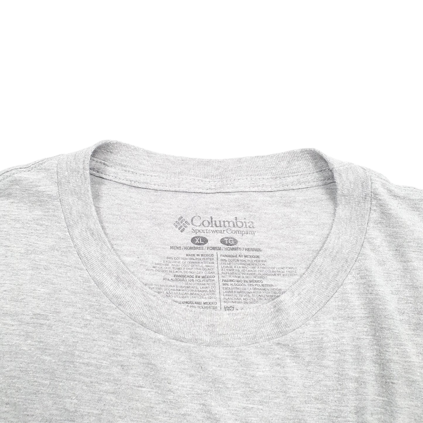 Mens Grey Columbia Sportswear Portland Oregon Short Sleeve T Shirt