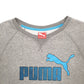 Mens Grey Puma Spellout Crewneck Jumper