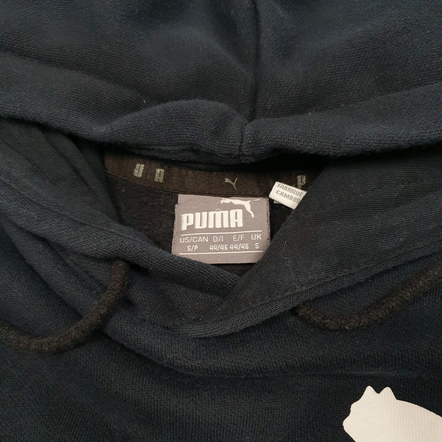 Mens Black Puma Spellout Hoodie Jumper