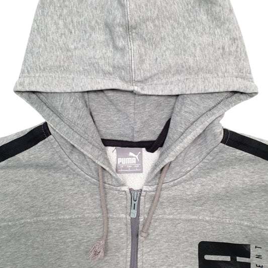 Mens Grey Puma Spellout Crewneck Jumper