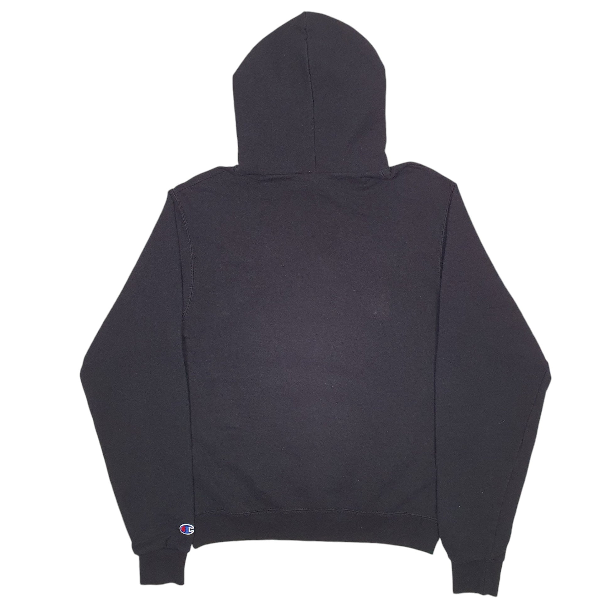 Mens Black Champion Newbury College Spellout Hoodie Jumper