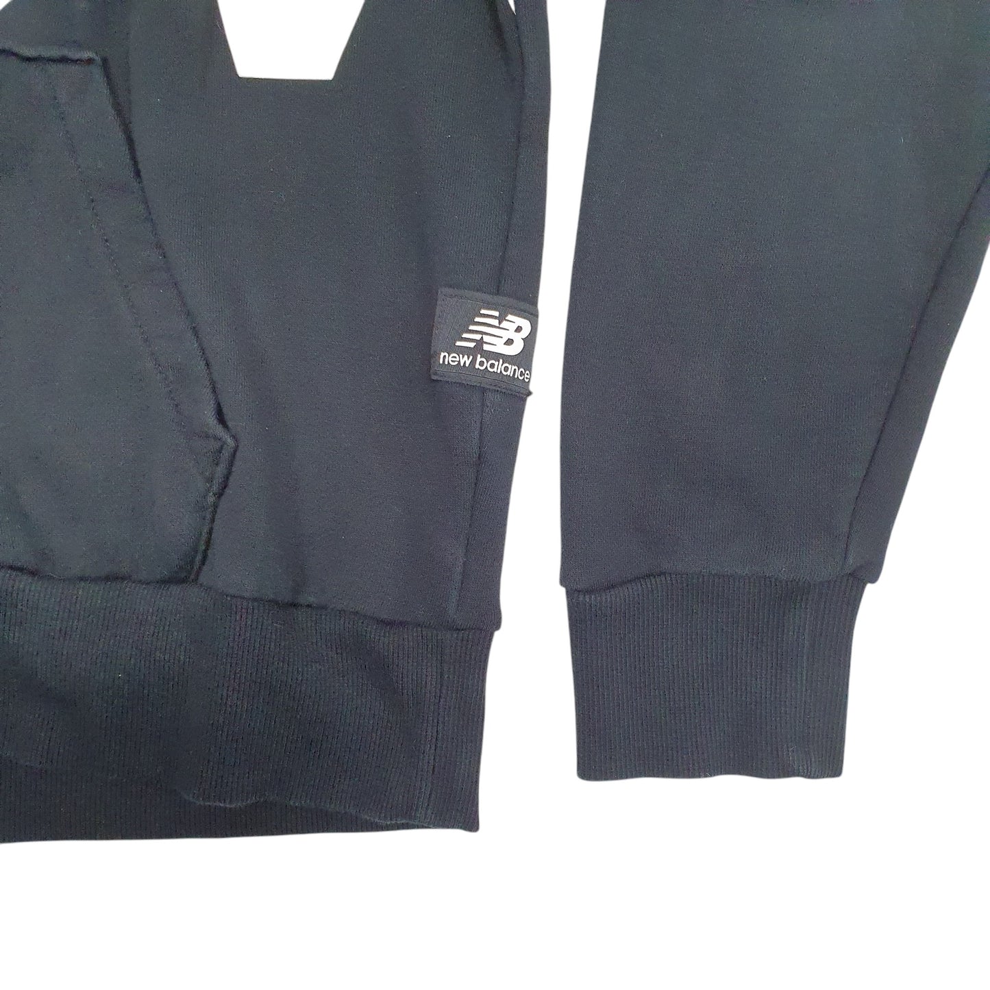 Mens Black New Balance Spellout Hoodie Jumper