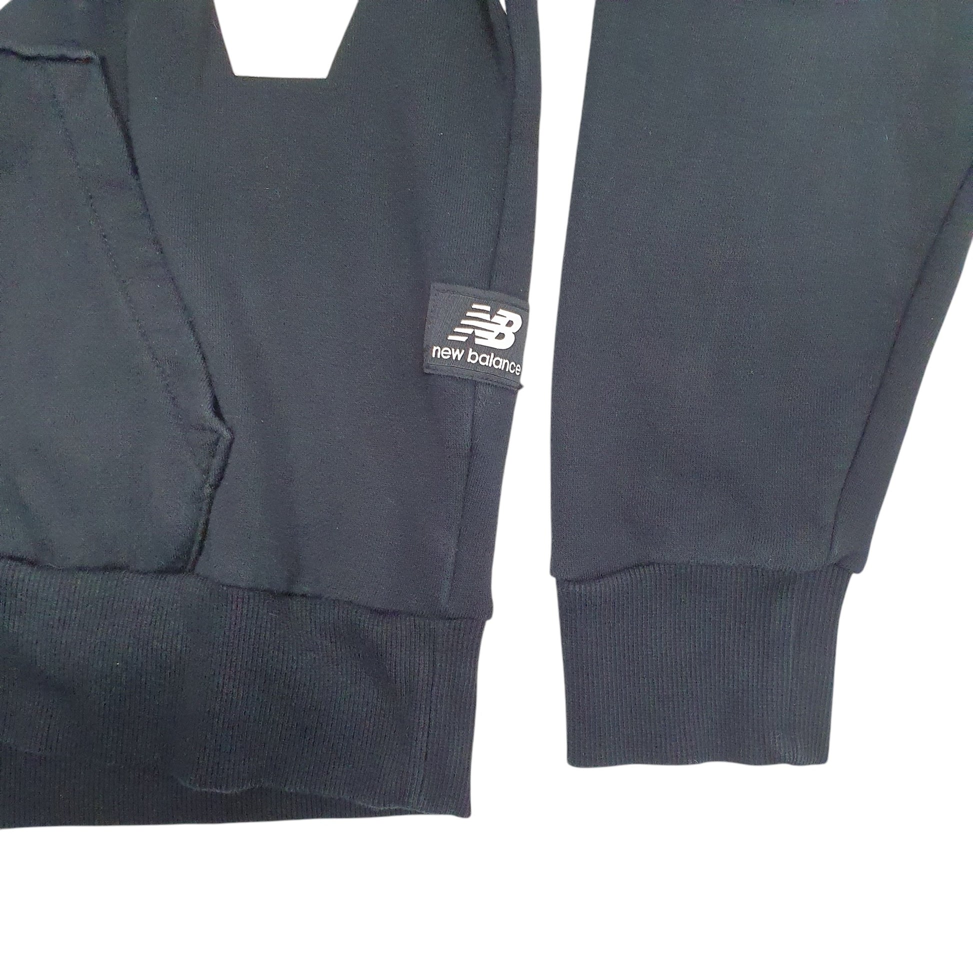 Mens Black New Balance Spellout Hoodie Jumper