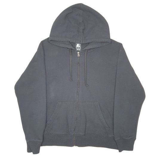 Womens Black Starter Hoodie Full Zip Jumper