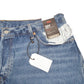 Womens Blue Levis 501 Jorts 90s Jean Mid Rise Distressed Denim Shorts