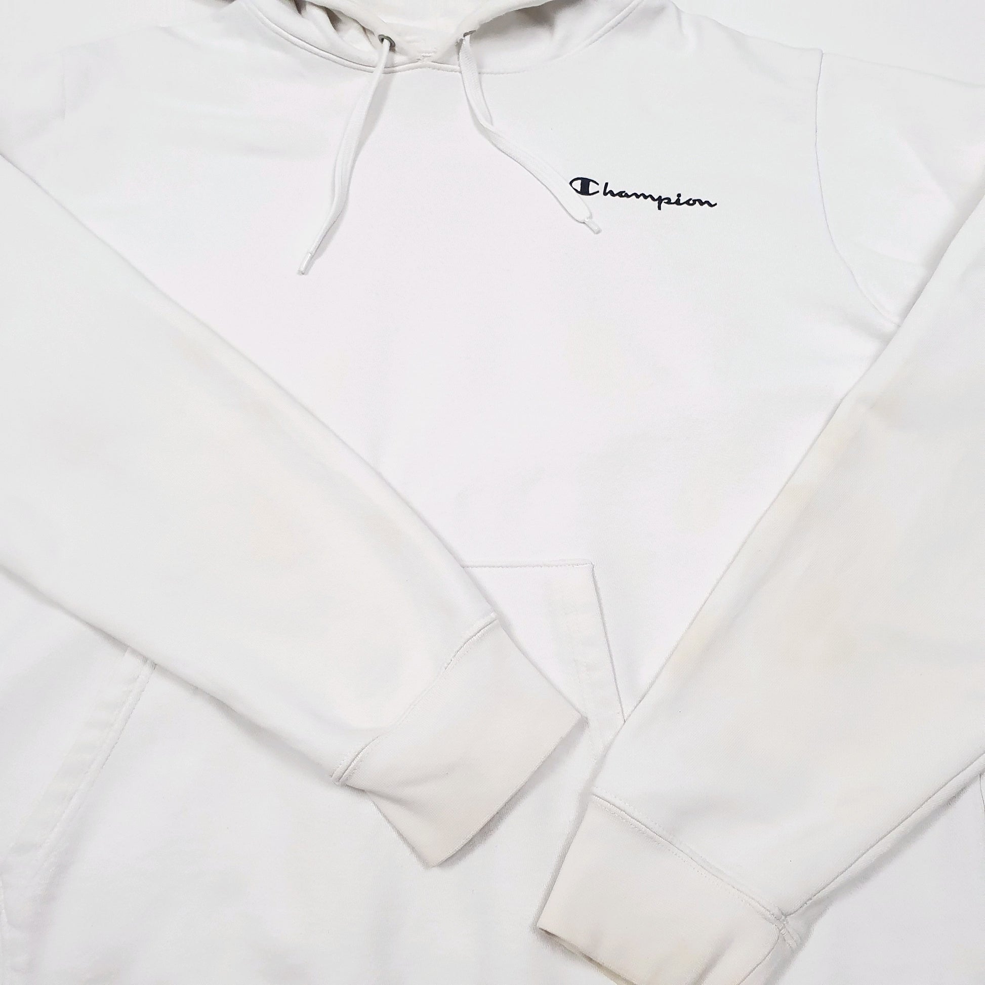 Mens White Champion  Hoodie Jumper