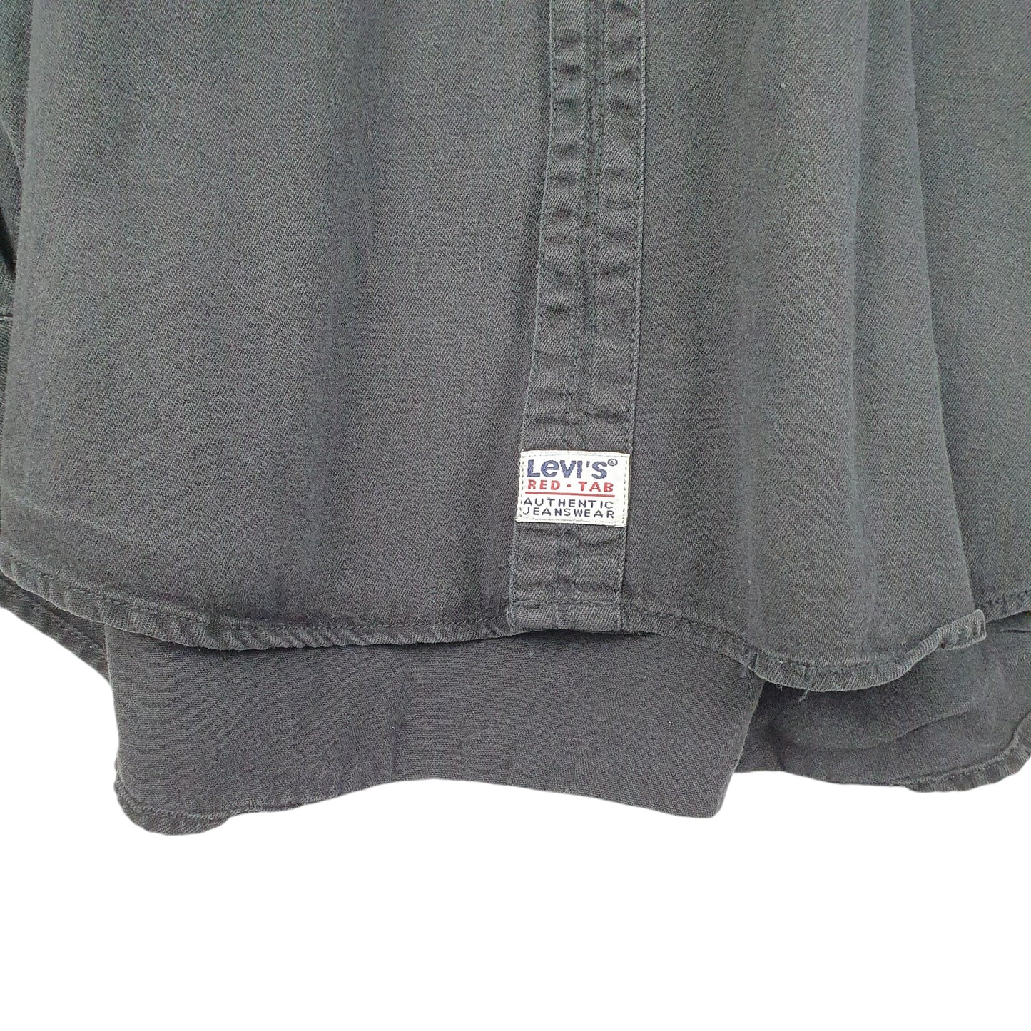 Mens Black Levis Denim Jeans Vintage Red Tab Overshirt Shacket Long Sleeve Shirt