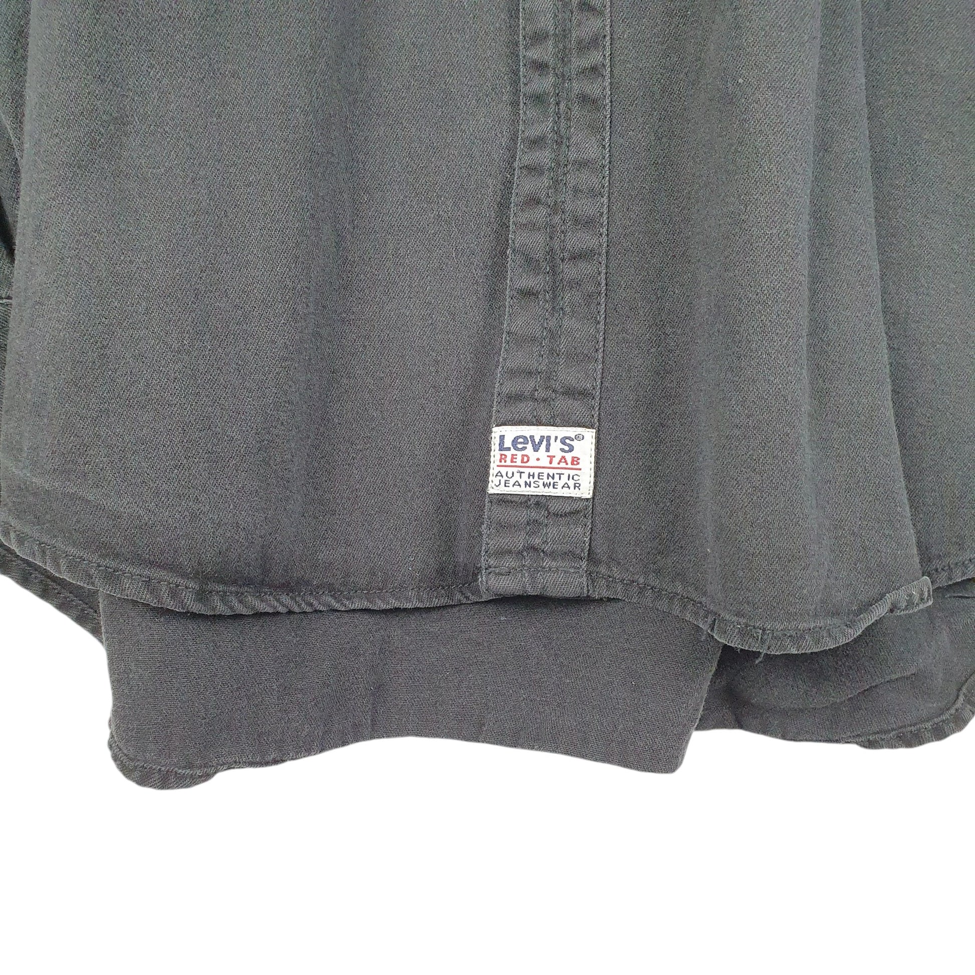 Mens Black Levis Denim Jeans Vintage Red Tab Overshirt Shacket Long Sleeve Shirt