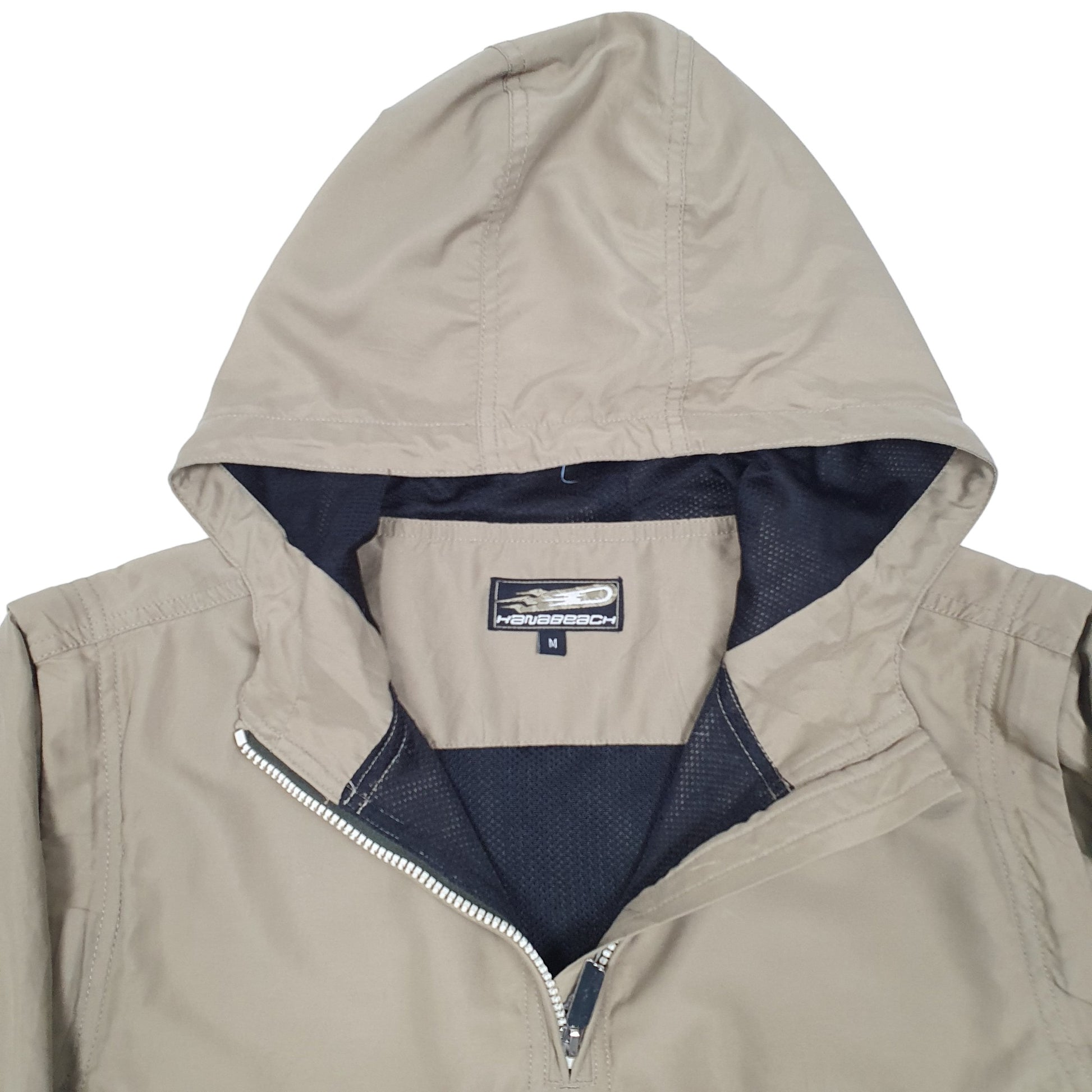 Mens Beige Kanabeach Smock Zip Off Surf Snowboarding  Coat