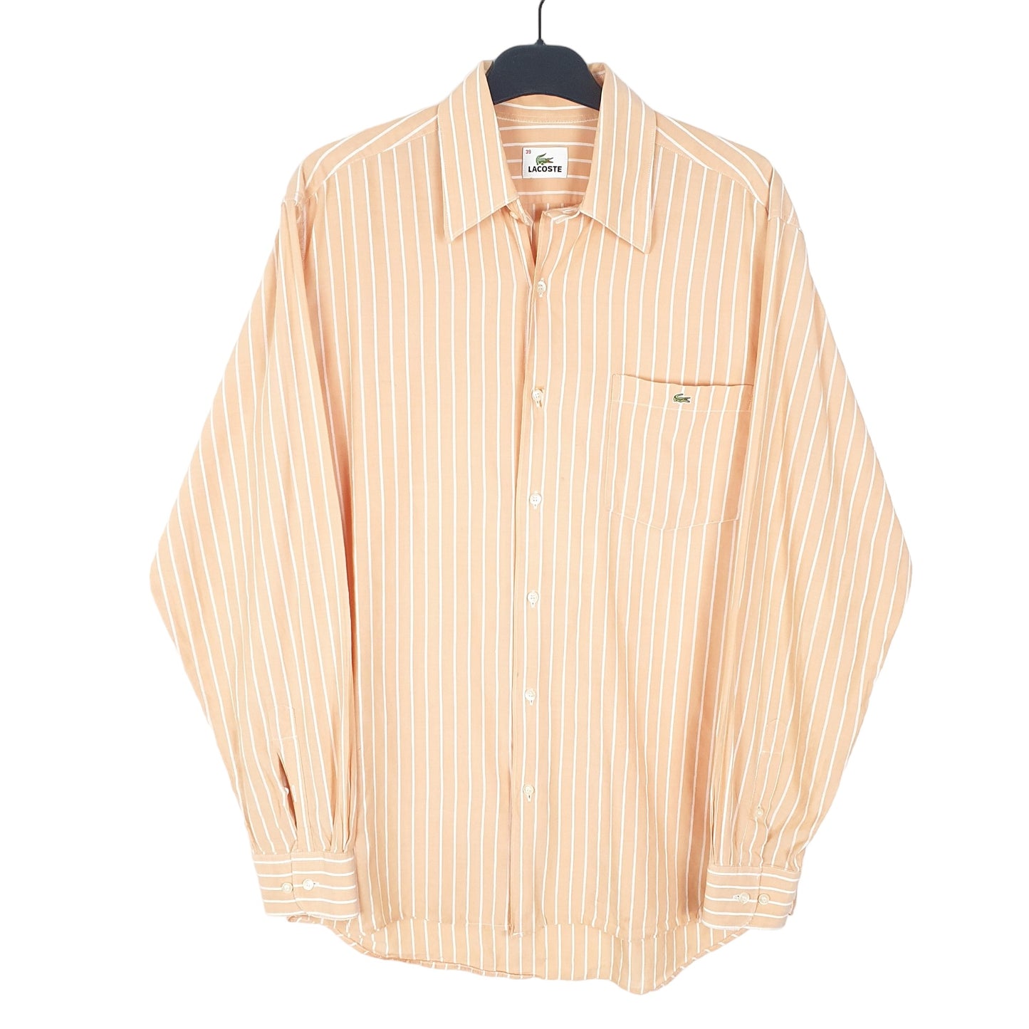 Mens Orange Lacoste  Long Sleeve Shirt