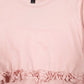 Womens Pink Halogen Frill Crewneck Jumper