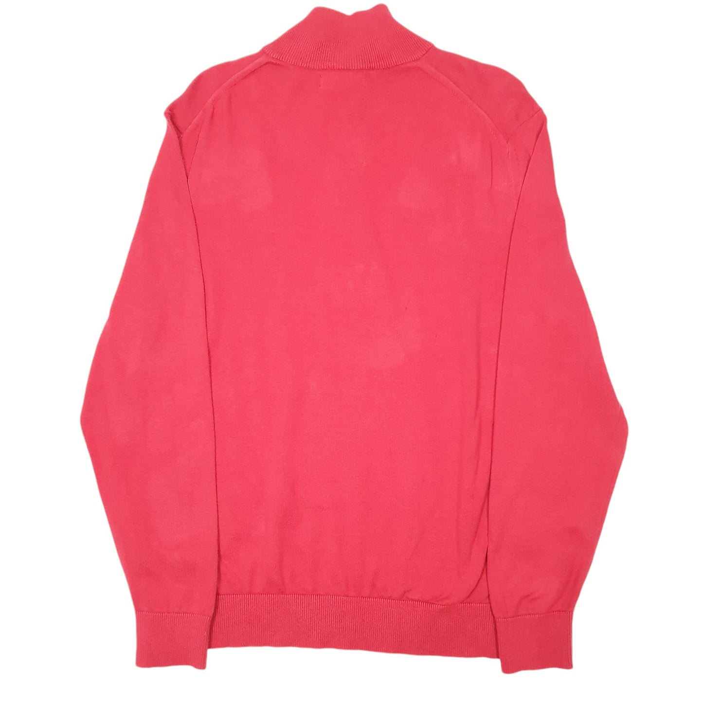 Mens Red Nautica Knit Quarter Zip Jumper