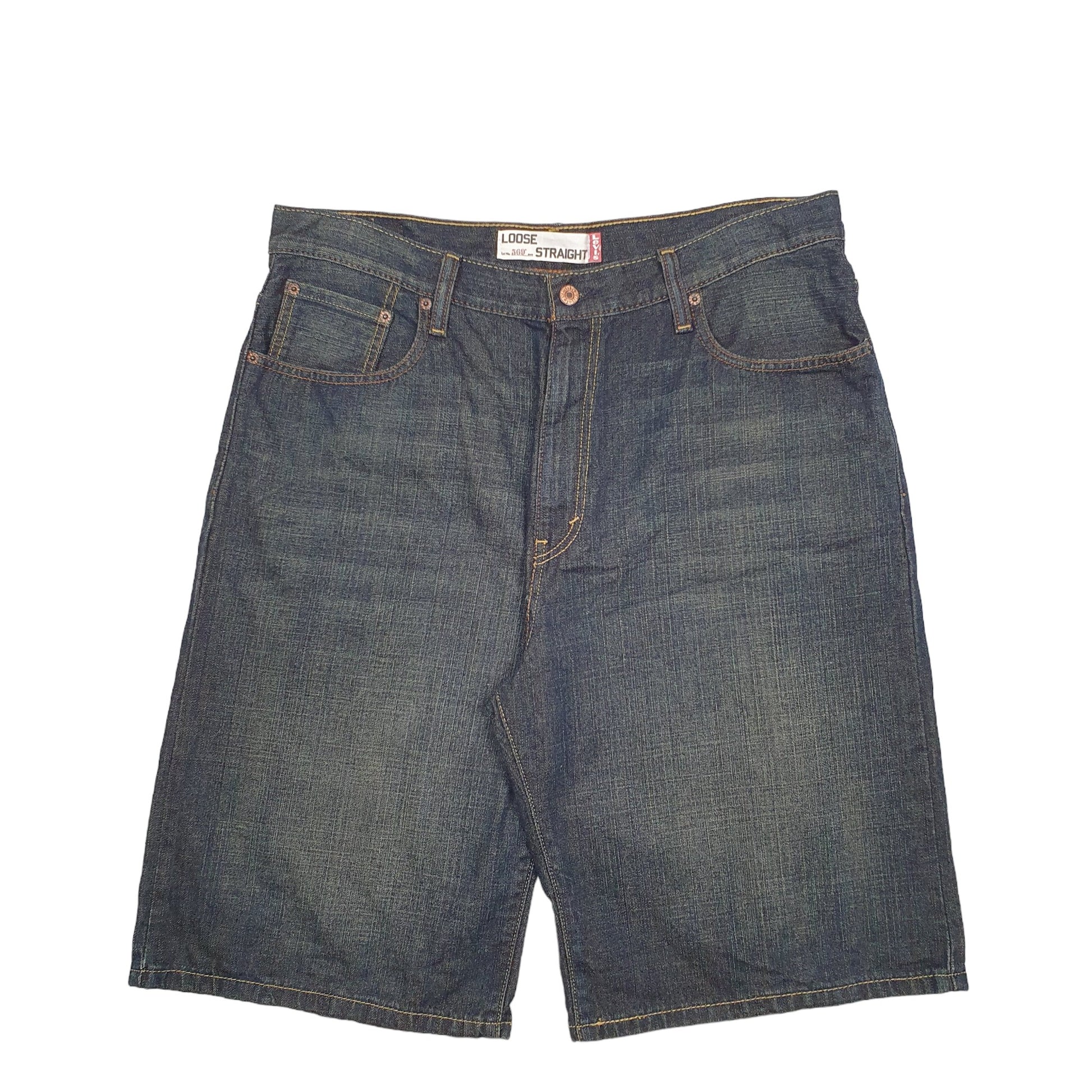 Mens Blue Levis Denim Jeans Jorts 569 Relaxed Denim Shorts