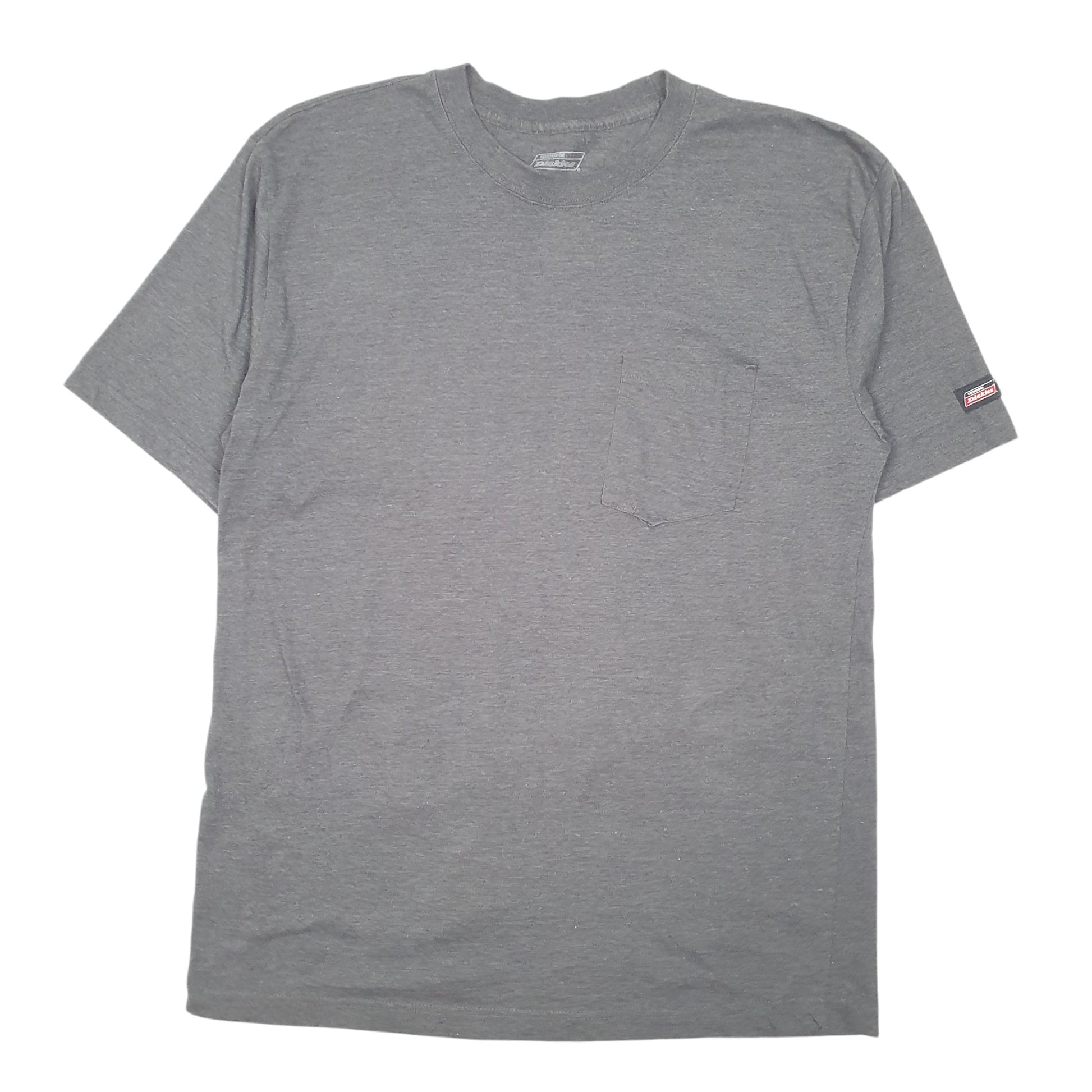 Mens Grey Dickies Pocket Workwear Short Sleeve T Shirt