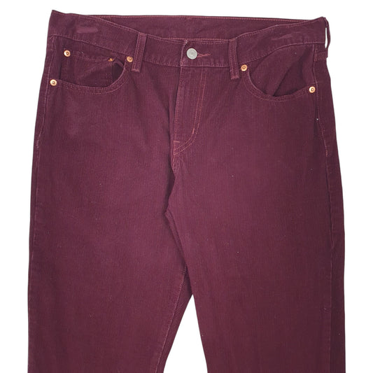 Mens Burgundy Levis  Corduroy Trousers