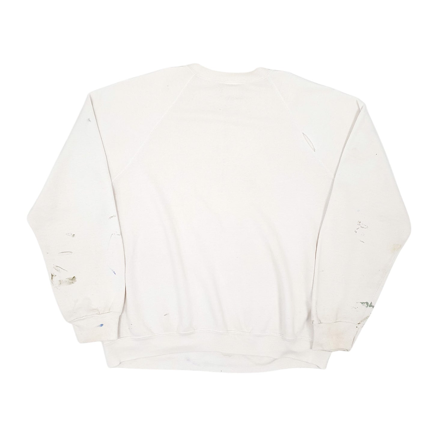 Womens White Lee Vintage Made In USA Crewneck Jumper