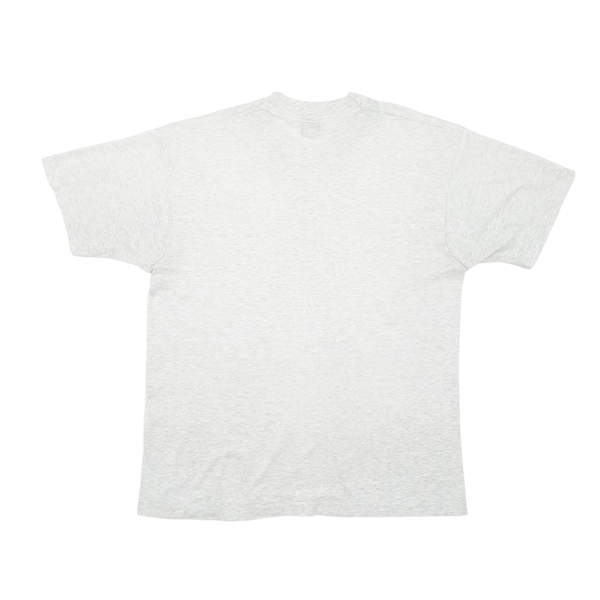 Mens Grey Fruit Of The Loom Single Stitch Vintage 90s Short Sleeve T Shirt