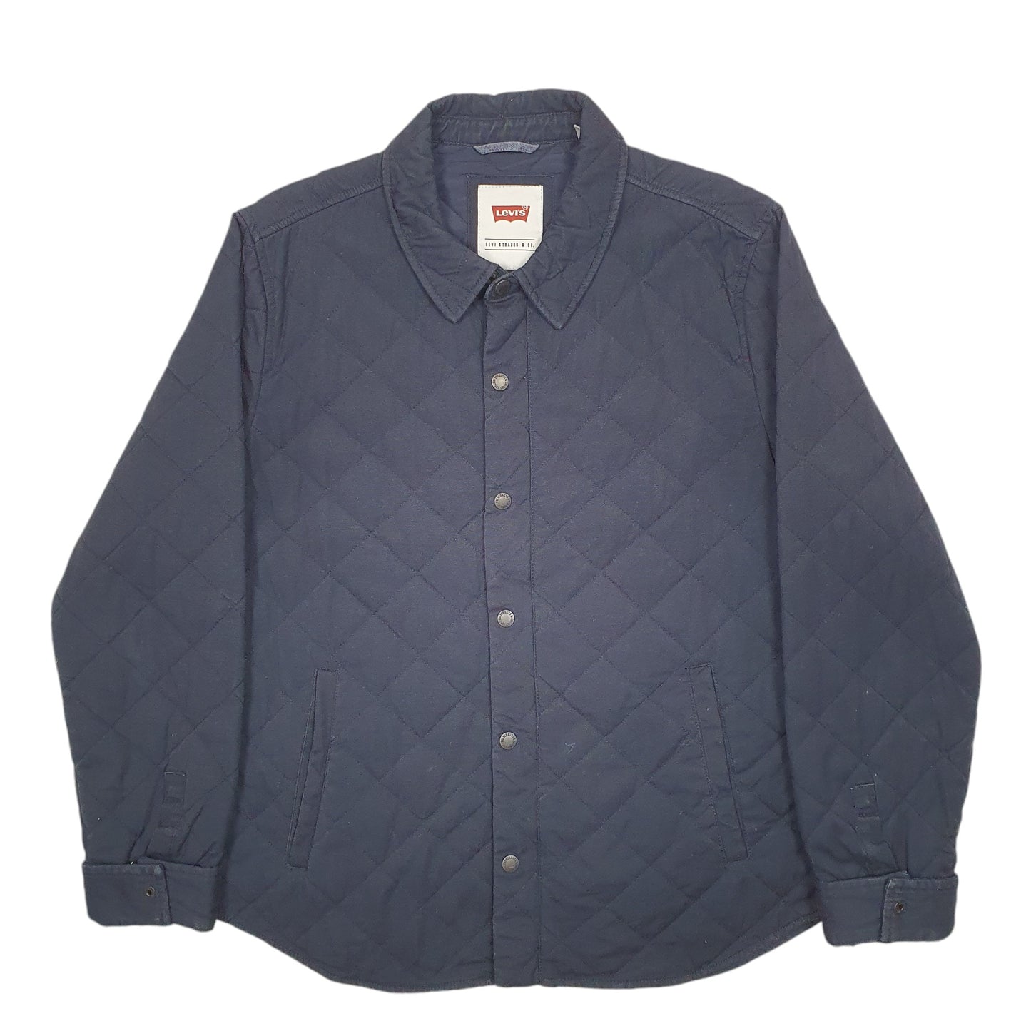 Mens Navy Levis Shacket Padded Coach  Coat