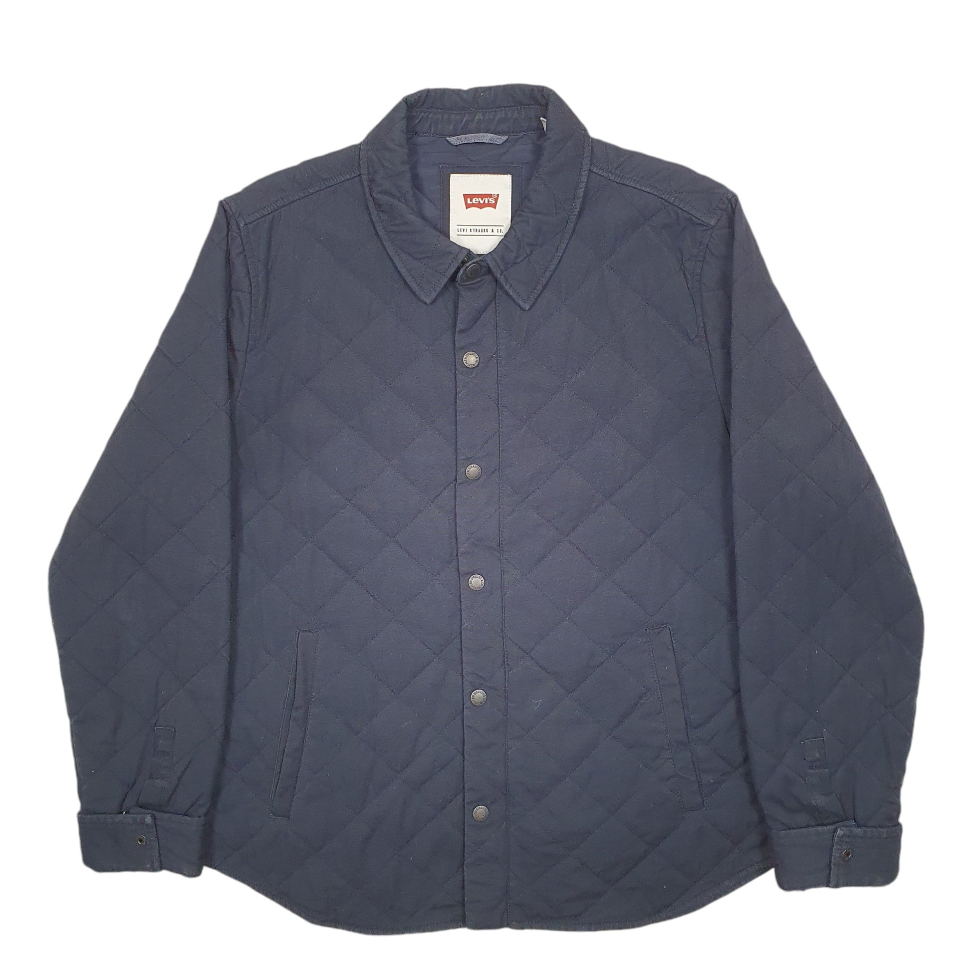 Mens Navy Levis Shacket Padded Coach  Coat