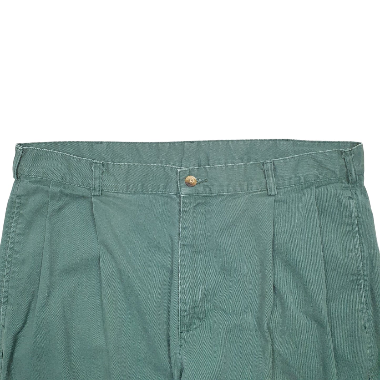 Mens Green Lands End  Chino Trousers