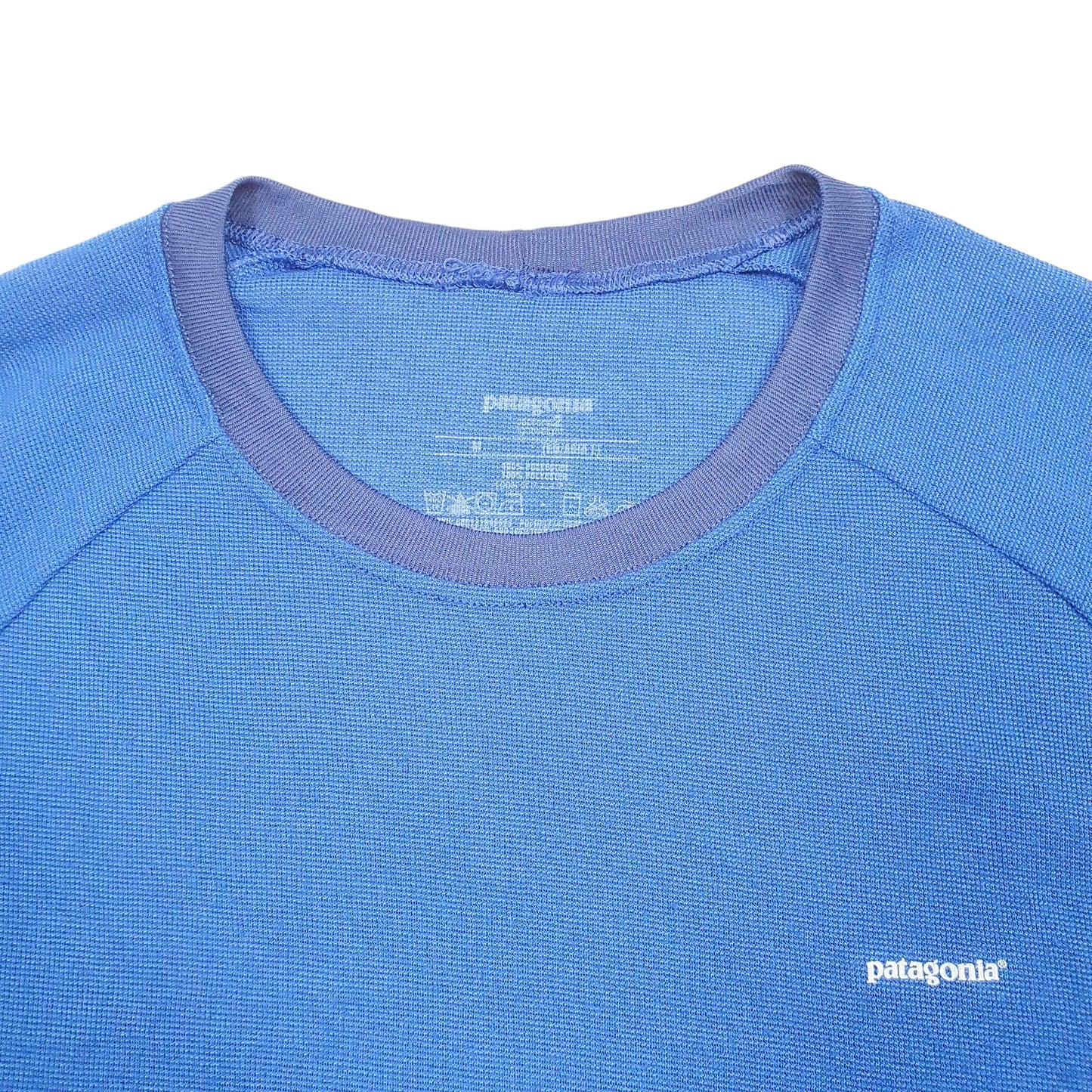 Mens Blue Patagonia Active Workout Outdoors Hiking Short Sleeve T Shirt