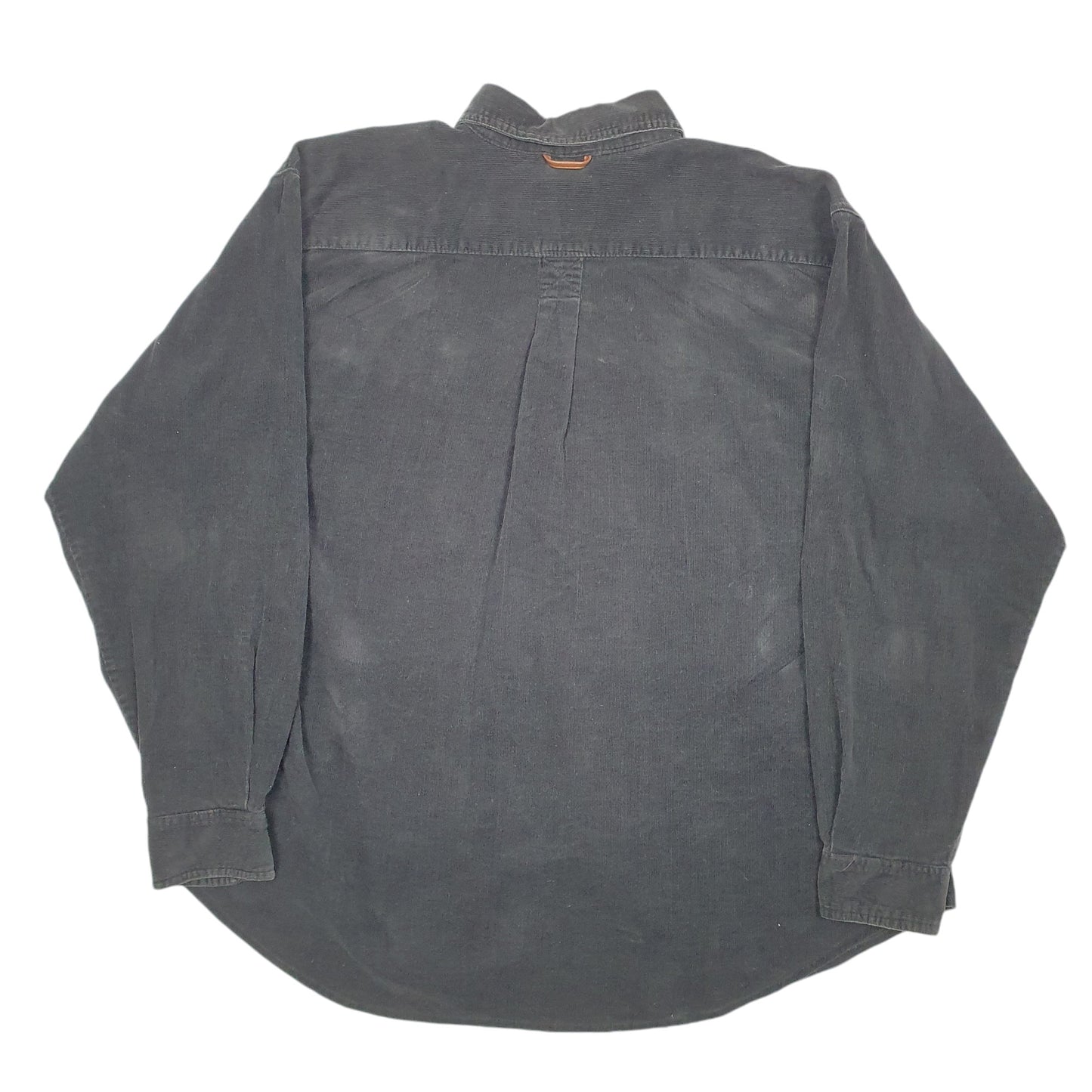 Mens Black Canadian Rugged Wear Corduroy Overshirt Shacket Long Sleeve Shirt