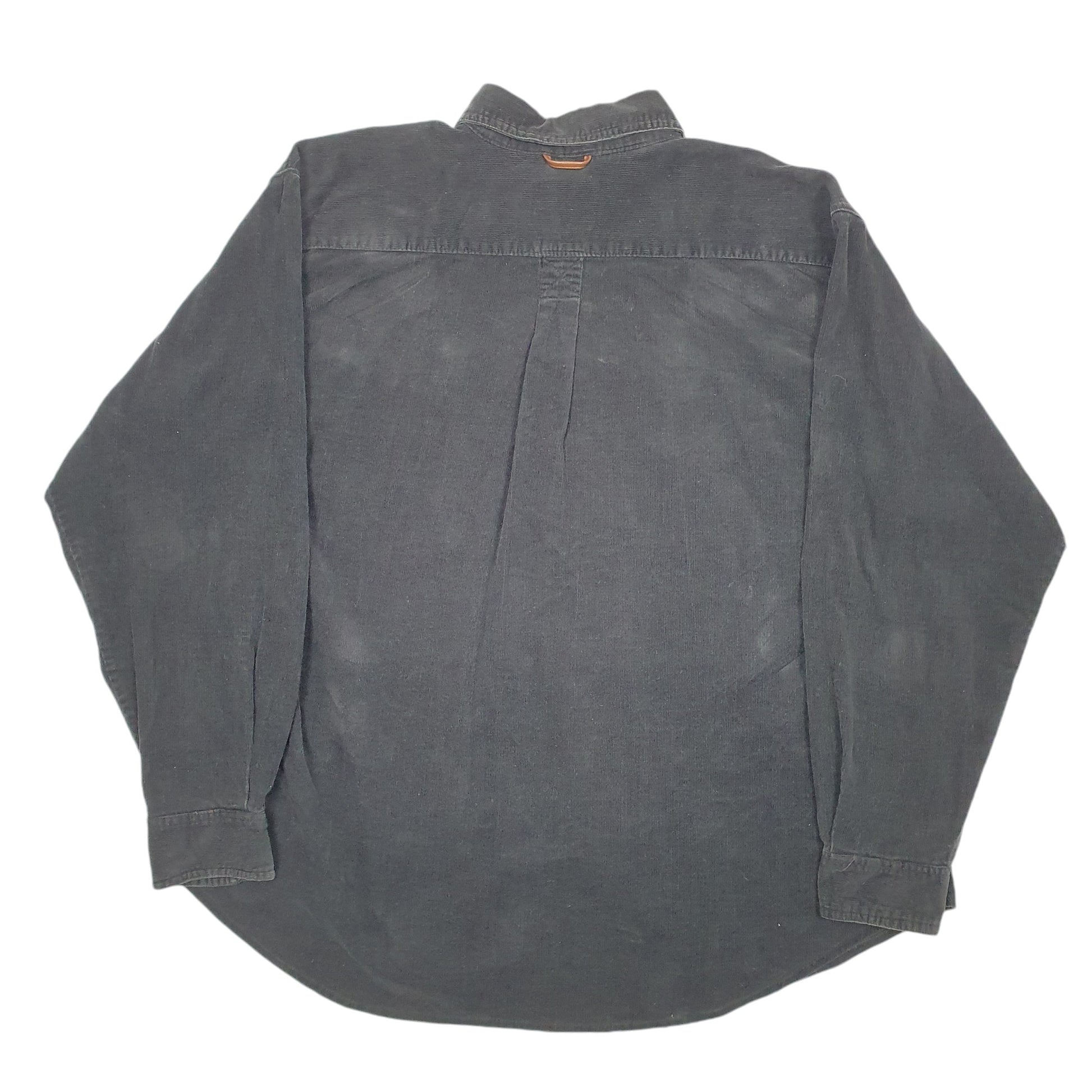 Mens Black Canadian Rugged Wear Corduroy Overshirt Shacket Long Sleeve Shirt