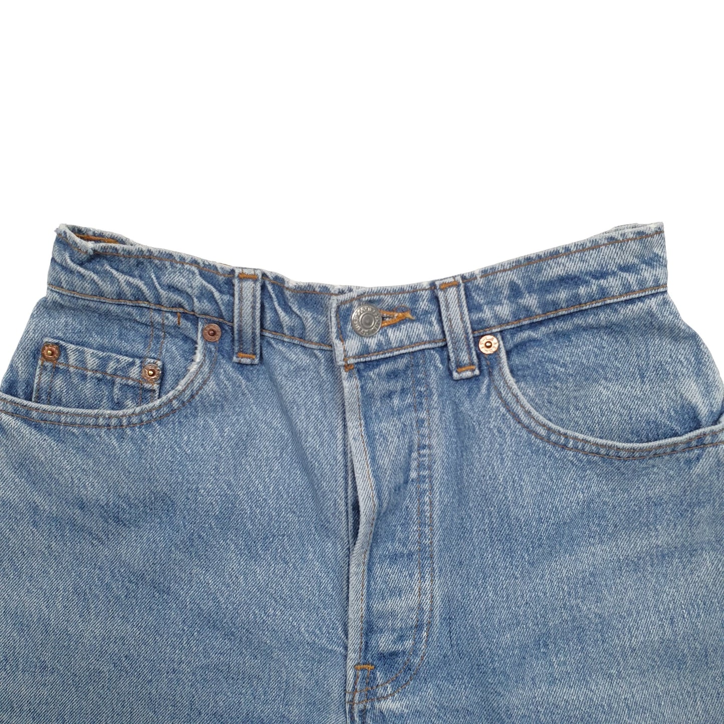 Womens Blue Levis 501 Jorts Denim Shorts
