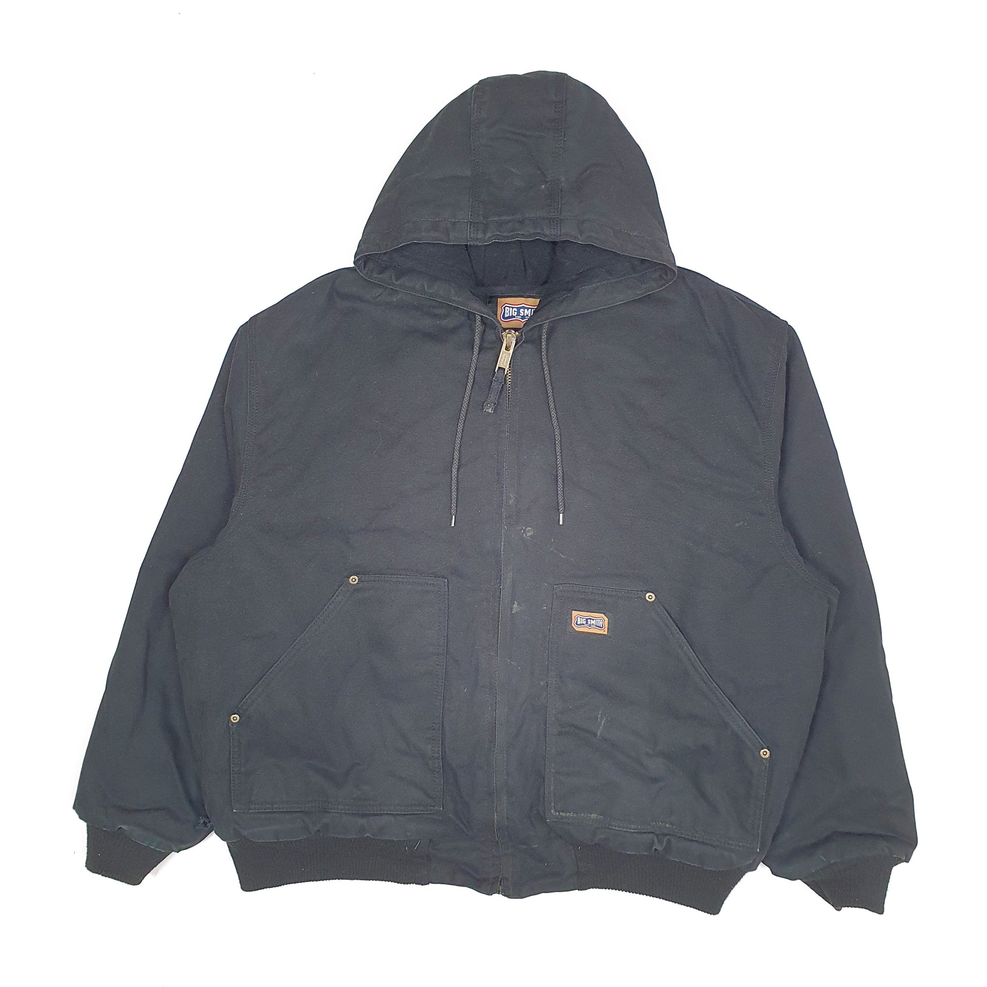 Mens Black Big Smith Chore Active Hoodie  Coat