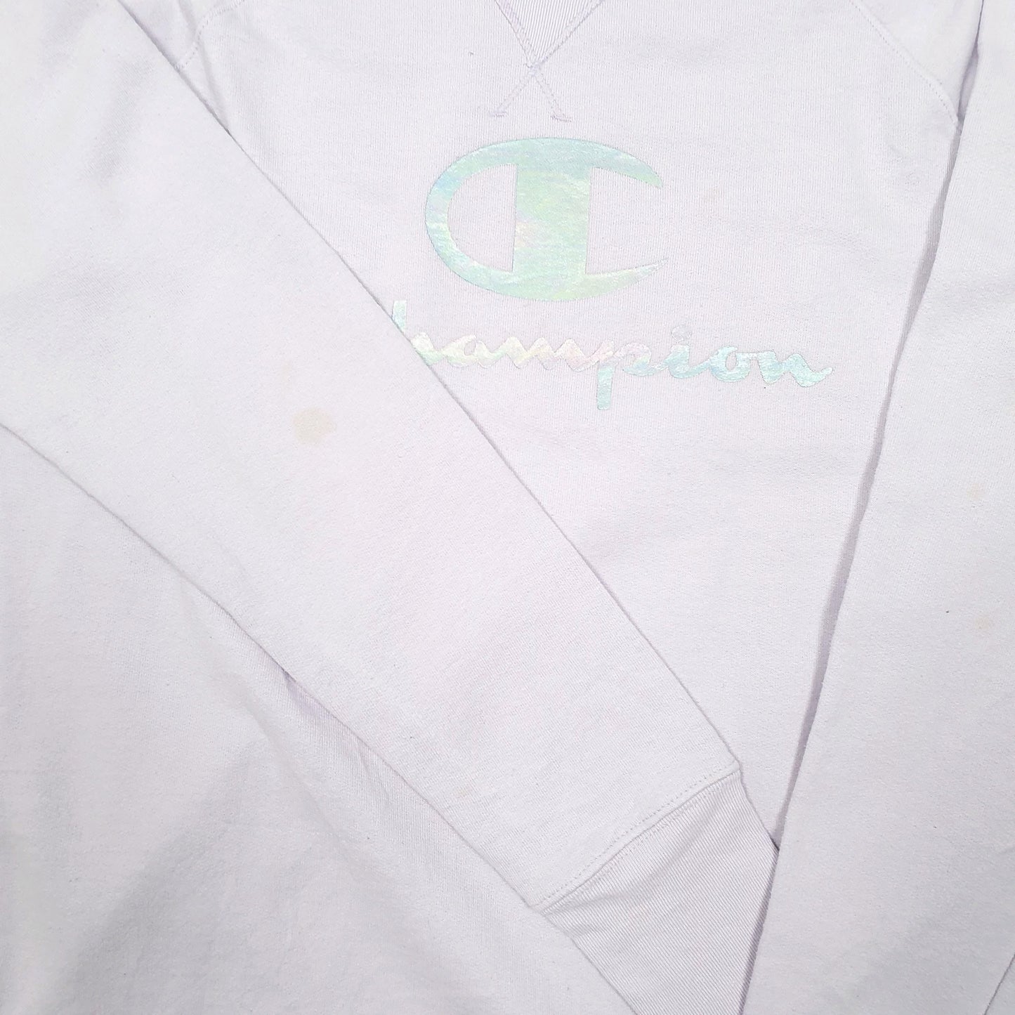 Womens Lilac Champion Raglan Crewneck Jumper