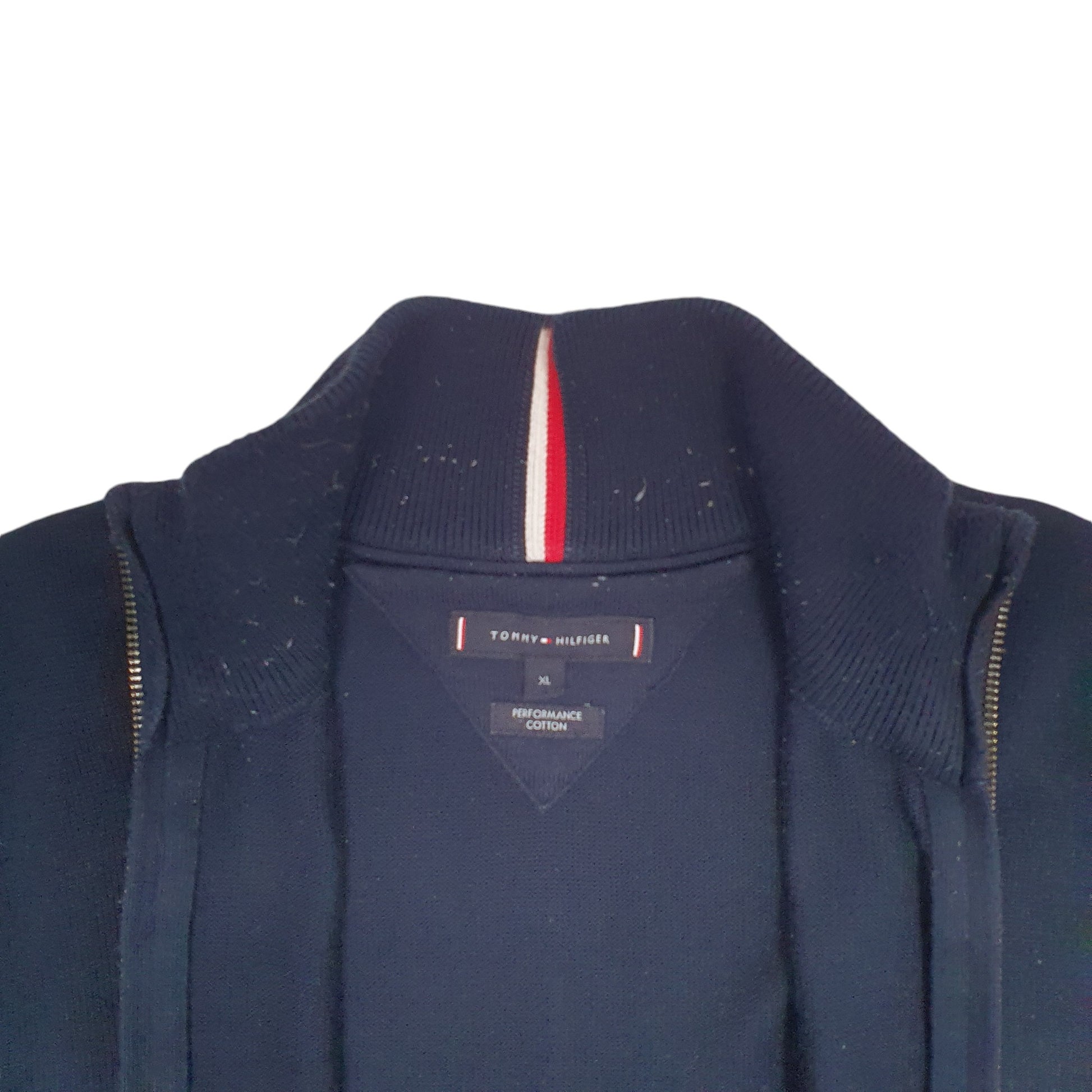 Mens Navy Tommy Hilfiger Knit Full Zip Jumper