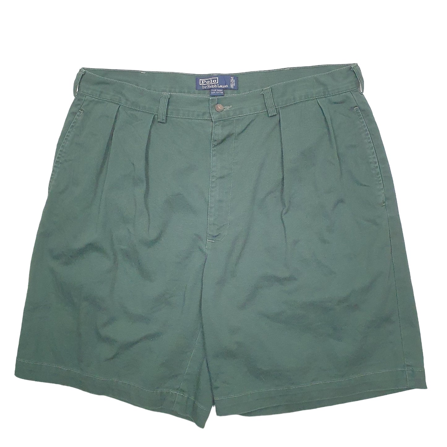 Mens Green Polo Ralph Lauren Pleated Chino Shorts