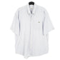 Mens White Lacoste  Short Sleeve Shirt