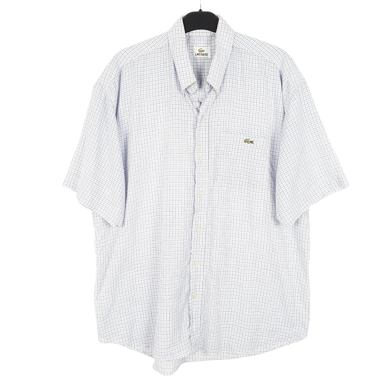 Mens White Lacoste  Short Sleeve Shirt