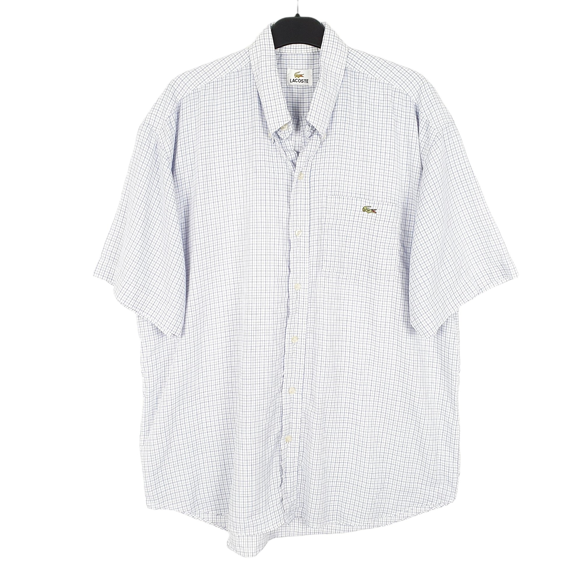 Mens White Lacoste  Short Sleeve Shirt