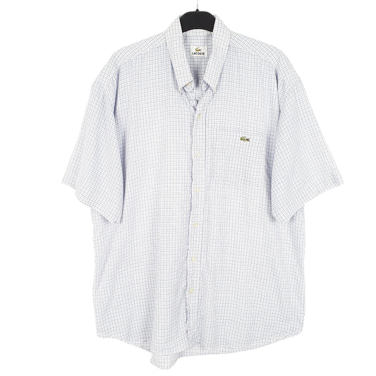 Mens White Lacoste  Short Sleeve Shirt