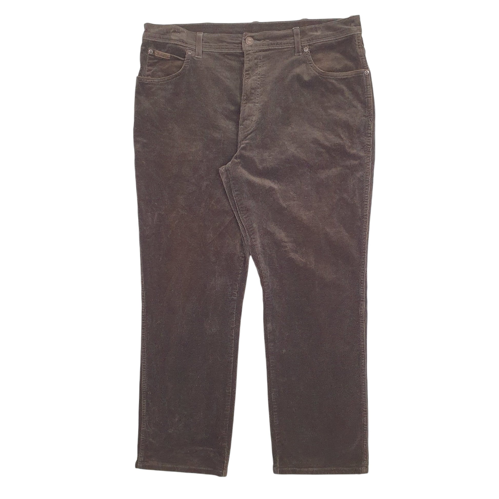 Mens Brown Lee  Corduroy Trousers