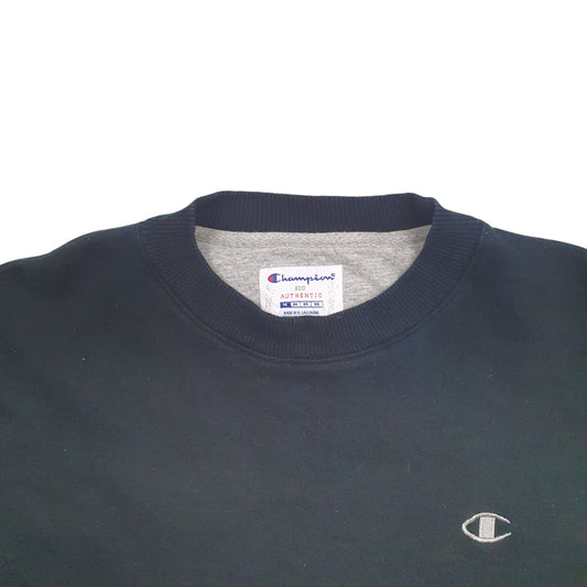 Mens Black Champion  Crewneck Jumper