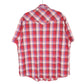 Mens Red Wrangler Western Cowboy Pearl Snap Short Sleeve Shirt