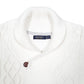 Mens Cream Nautica Knit Cable Shoal Neck Jumper