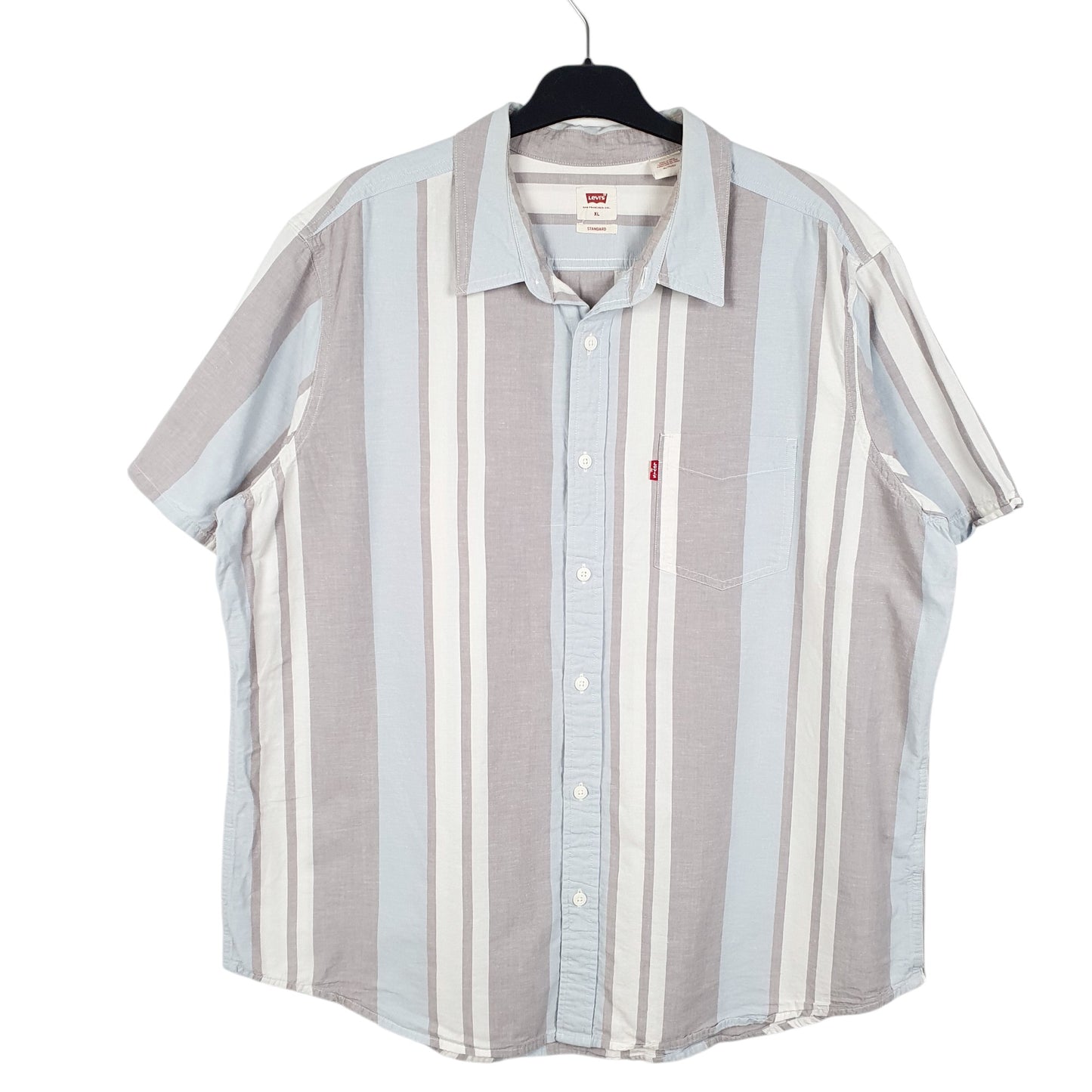 Mens Grey Levis  Short Sleeve Shirt