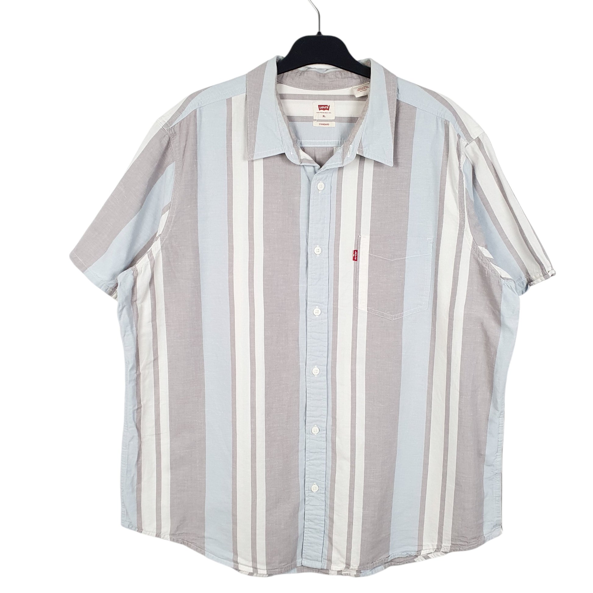 Mens Grey Levis  Short Sleeve Shirt
